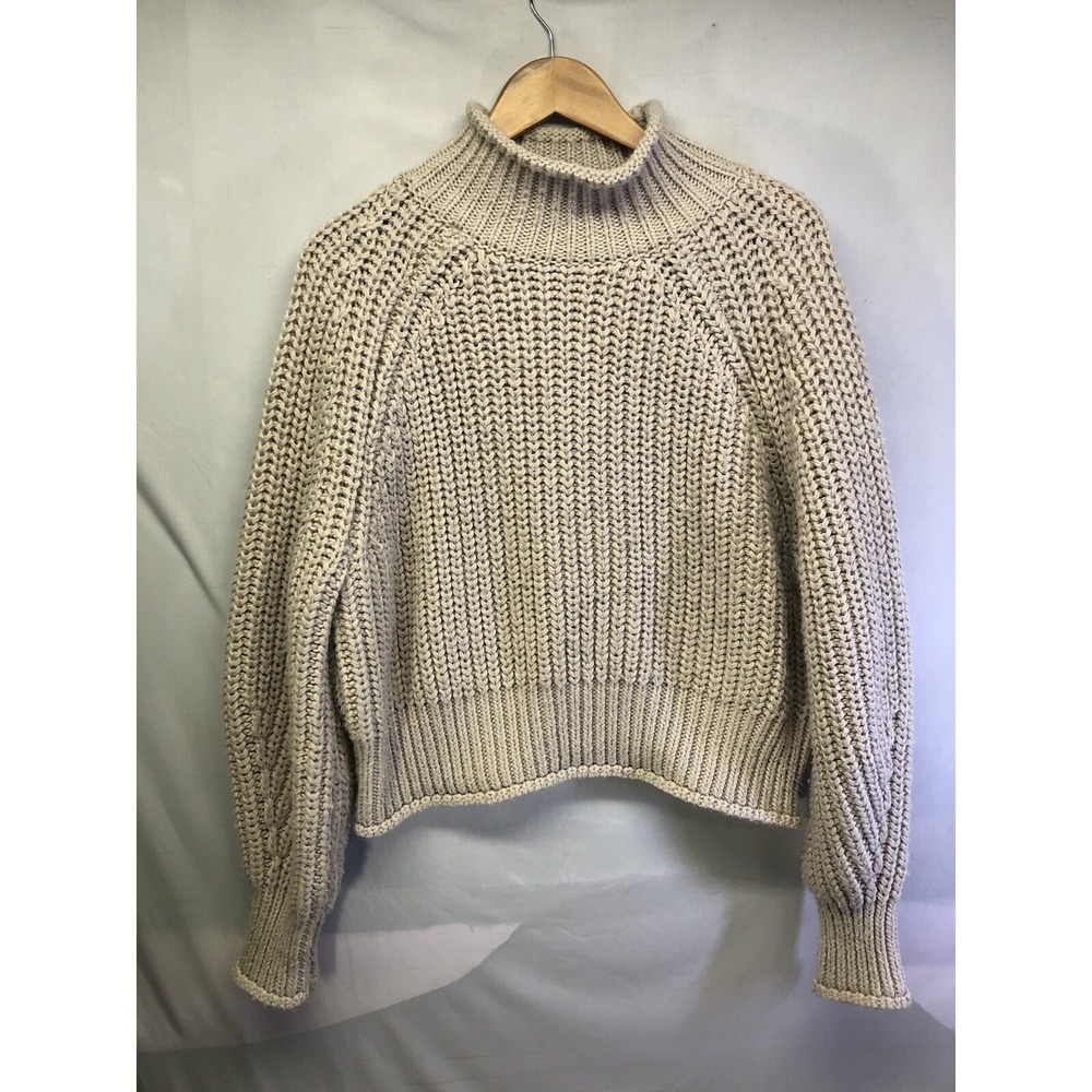 H&M Oatmeal Lightweight Lose Knit Sweater Sz Large
